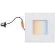 Sunlite 5-6-in 14w LED Square Retrofit Downlight Fixture CCT Selectable Dimmable Supply