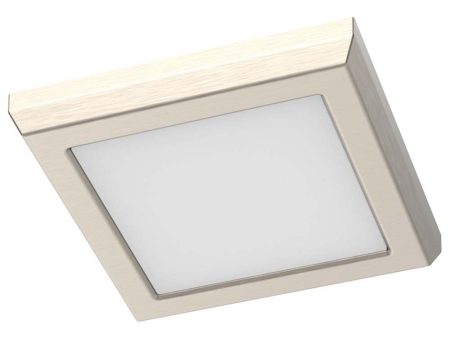 Blink Performer 8w 5-in LED Square Downlight 5 CCT Tunable Brushed Nickel Finish For Sale