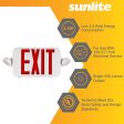 Sunlite One or Two Face LED Steel Exit Sign Battery Power Back-Up 200Lm 120-277V Cheap