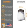 Sunlite LED Mini Wall Pack Outdoor Fixture CCT Wattage Selectable Dimmable Online