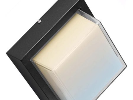 Sunlite 12w LED Square Modern Outdoor Light Fixture CCT Selectable - 60w equiv For Sale