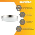 Sunlite 11-in 20w Modern Round Flush Mount Fixture CCT Selectable Dimmable Online