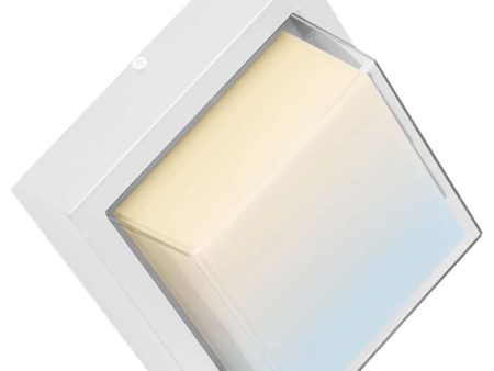 Sunlite 12w LED White Square Modern Outdoor Fixture CCT Selectable - 60w equiv Online