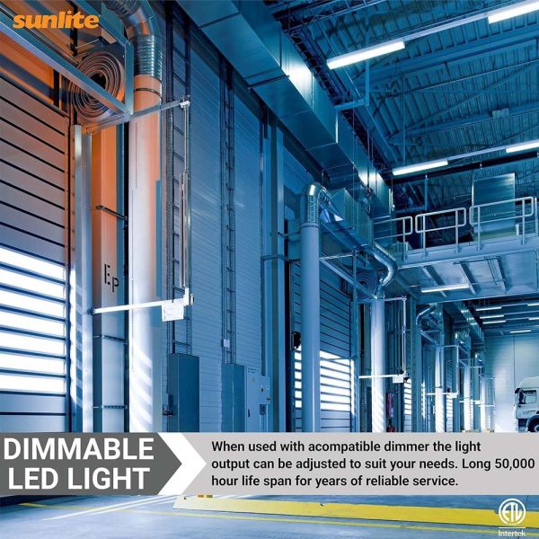 Sunlite 2-in 20w LED Linear Strip Light Fixture CCT Selectable Dimmable 120-277 Online now