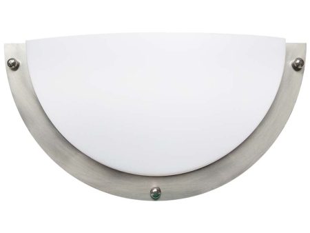 Sunlite 12w LED Half-Cylinder Wall Scone CCT Selectable Brushed Nickel Fixture on Sale