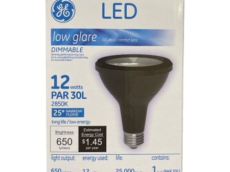 GE 12w 120v LED PAR30L 2850k Warm White Narrow Flood Dimmable Bulb - 50w equiv. Online now