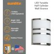 Sunlite 15w LED Half Cylinder Wall Sconce Fixture CCT Selectable - 75w equiv Hot on Sale