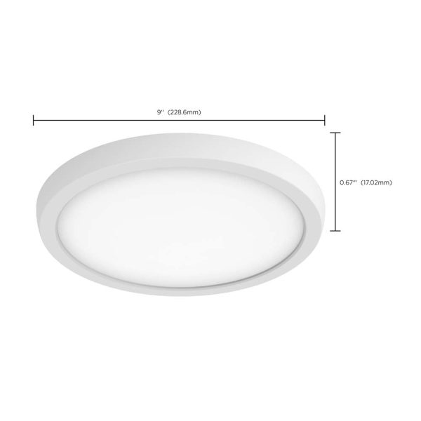 Blink Pro 13w 9-in LED Downlight Round Shape 4000K White Finish 120-277v Online now