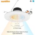 Sunlite 5-6-In 11w LED Gimbal Recessed Downlight Fixture CCT Selectable Dimmable Cheap