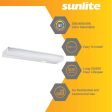 Sunlite 18-In 10w LED Under Cabinet Hardwired Fixture CCT Selectable - 60w equiv Fashion