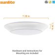 Sunlite 7-in 15w Round Flush Hardwire Retrofit Fixture CCT Tunable Dimmable Cheap