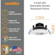 Sunlite 3-In 8w Round Gimbal w  J-Box Downlight Fixture CCT Selectable Dimmable Supply