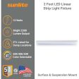 Sunlite 2-in 20w LED Linear Strip Light Fixture CCT Selectable Dimmable 120-277 Online now