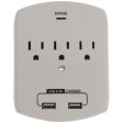 Sunlite 3 Outlet Surge Protector with 2 USB Ports Supply