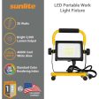 Sunlite 35w LED Portable Work Light Fixture 5F Power Cord 4000K Cool White Hot on Sale