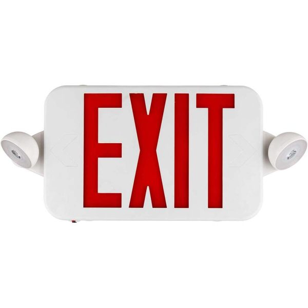 Sunlite One or Two Face LED Steel Exit Sign Battery Power Back-Up 200Lm 120-277V Cheap