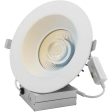 Sunlite 6-In 24w LED Round Regressed Downlight Fixture CCT Selectable Dimmable For Discount