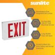 Sunlite 0.25w One or Two Face LED Exit Sign 90-Minute Battery Backup 120-277v Online Hot Sale