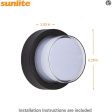 Sunlite 12w LED Black Round Modern Outdoor Fixture CCT Selectable - 60w equiv Online Sale