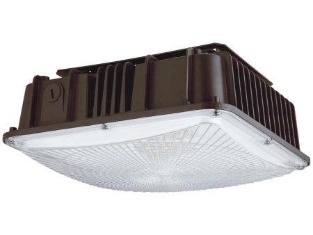 Sunlite LED Outdoor Canopy CCT Wattage Lumens Selectable Bronze Light Fixture For Discount