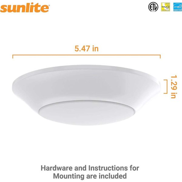 Sunlite 6-in 10w Round Flush Hardwire Retrofit Fixture CCT Tunable Dimmable Online Hot Sale