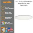 Sunlite 12-in 22w LED Round Mini Panel CCT Selectable Fixture - 150w equiv on Sale