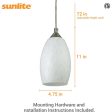 Sunlite 9w LED Juneau Pendant Fixture CCT Selectable Dimmable 120v - 60W Equiv For Cheap