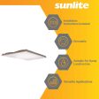 Sunlite 55w 2 4 FT LED Flat Panel Light Lay-In Fixture 3500K 100-277V Dimmable For Sale