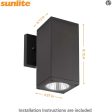 Sunlite 12w LED Square Up Or Down Wall Light Fixture CCT Selectable - 60w equiv on Sale