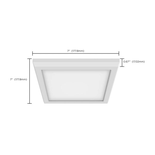 Blink Pro 11w 7-in LED Downlight Square Shape 4000K White Finish 120-277v Online Hot Sale