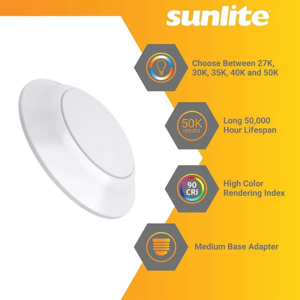 Sunlite 6-in 10w Round Flush Hardwire Retrofit Fixture CCT Tunable Dimmable Online Hot Sale