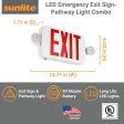 Sunlite One or Two Face LED Steel Exit Sign Battery Power Back-Up 200Lm 120-277V Cheap