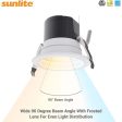 Sunlite 4-in LED Recessed Round Downlight CCT Wattage Lumens Selectable Fixture Online now