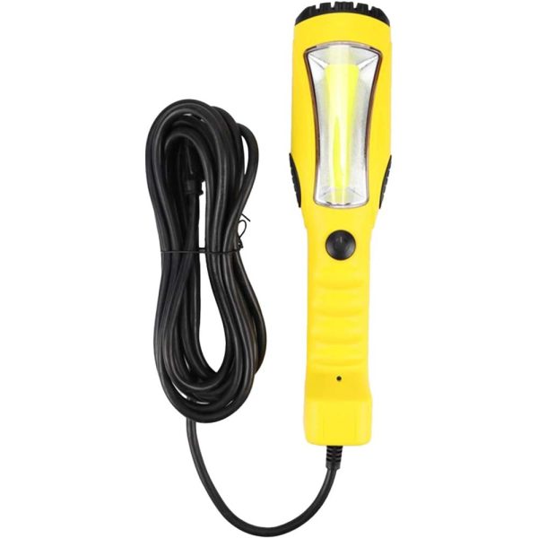 Sunlite 12w LED Yellow Portable Work Light Fixture 25F Power Cord 6200K Daylight For Sale