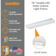 Sunlite 18-In 10w LED Under Cabinet Hardwired Fixture CCT Selectable - 60w equiv Fashion