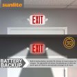 Sunlite One or Two Face LED Steel Exit Sign Battery Power Back-Up 200Lm 120-277V Cheap