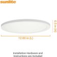 Sunlite 12-in 22w LED Round Mini Panel CCT Selectable Fixture - 150w equiv on Sale