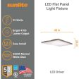 Sunlite 55w 2 4 FT LED Flat Panel Light Lay-In Fixture 3500K 100-277V Dimmable For Sale