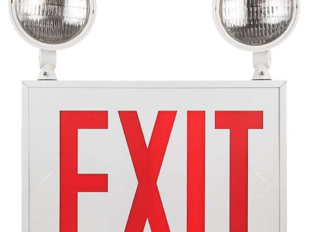 Sunlite Single Face LED Steel Exit Sign w  Battery Power Back-Up 200Lm 120-277V Online