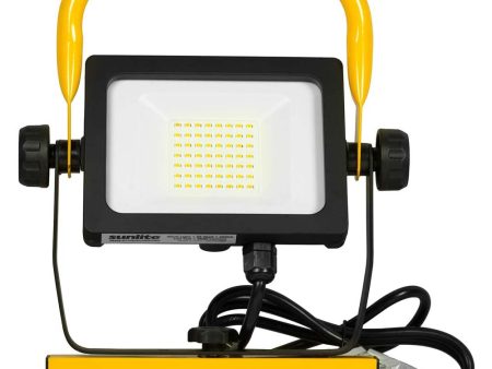 Sunlite 35w LED Portable Work Light Fixture 5F Power Cord 4000K Cool White Hot on Sale