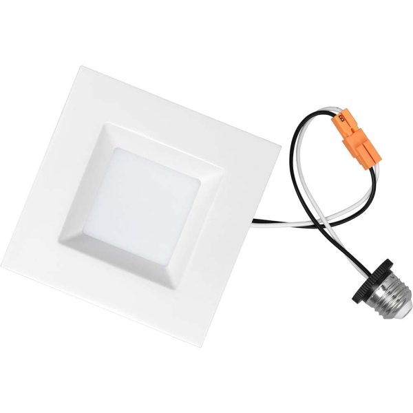 Sunlite 4-In 11w LED Square Retrofit Recessed Downlight CCT Selectable Dimmable Sale