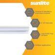 Sunlite 2-in 20w LED Linear Strip Light Fixture CCT Selectable Dimmable 120-277 Online now