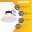 Sunlite 4-In 8w LED Round Retrofit Gimbal Downlight CCT Selectable - 65W Equiv Online Hot Sale