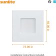 Sunlite 5-6-in 14w LED Square Retrofit Downlight Fixture CCT Selectable Dimmable Supply