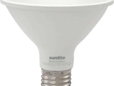 Sunlite 9w LED PAR30 750Lm E26 Base 4000K Cool White Reflector Bulb - 75w equiv For Sale