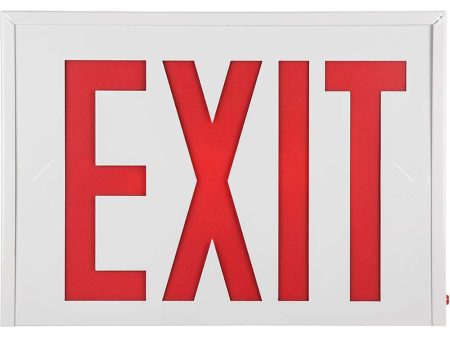 Sunlite Two Face LED Steel Exit Sign with Battery Power Back-Up 120-277V For Sale