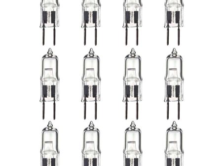 12Pk - Sunlite 35w 12v T3.5 Single Ended GY6.35 Bi-Pin Base Clear 3200K Bulb Cheap