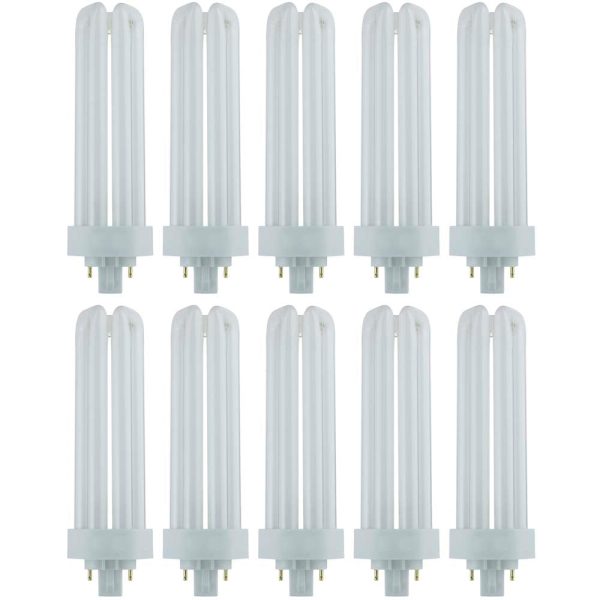 10Pk - Sunlite 42w 3500K PLD 4-Pin Triple U-Shaped Twin Tube GX24Q-4 Base Bulb Discount