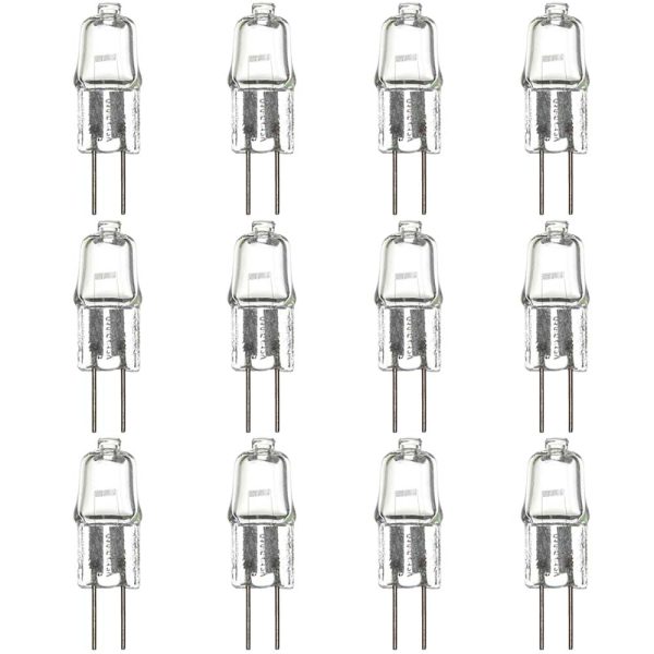 12Pk - Sunlite 10w 12v T2.5 Bi-Pin G4 Base 3200K Clear Incandescent Light Bulb Fashion