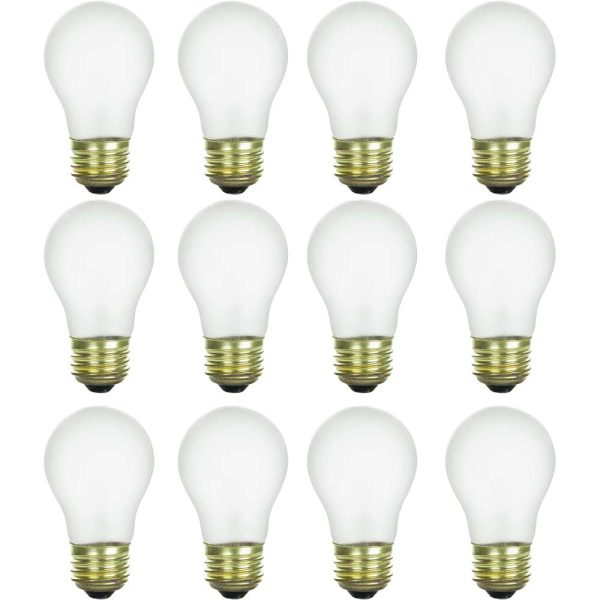 12Pk - Sunlite 15w A15 Incandescent Appliance 2600K Frosted Dimmable Bulb on Sale